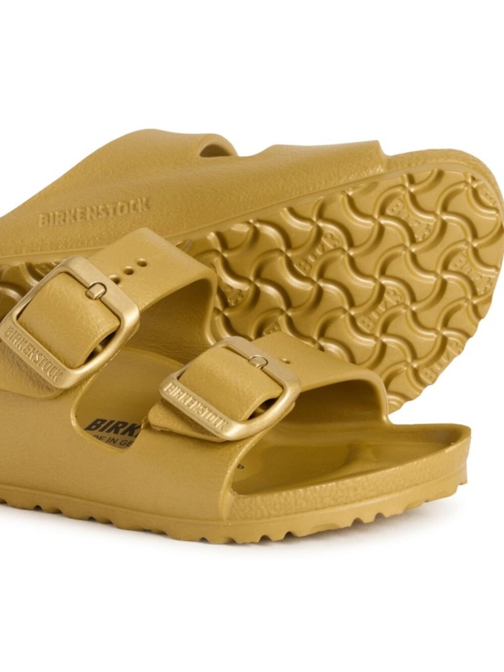 NEW Birkenstock Arizona EVA Kids Glamor Gold Waterproof Sandals 27 Toddler 10